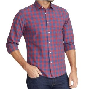 UNTUCKit Men's Classic Cotton Carmenet Shirt Slim Fit Blue & Red Plaid Size XXL